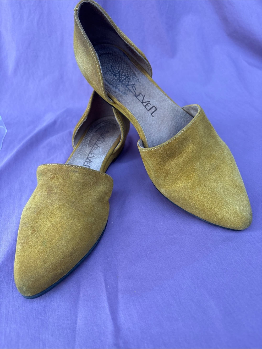 Sixty Seven GOLD SUEDE D-Orsay slip on 6 casual classic strollers calif coastal
